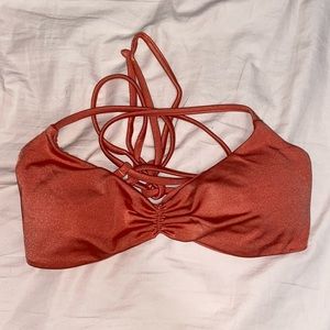 billabong orange bikini top